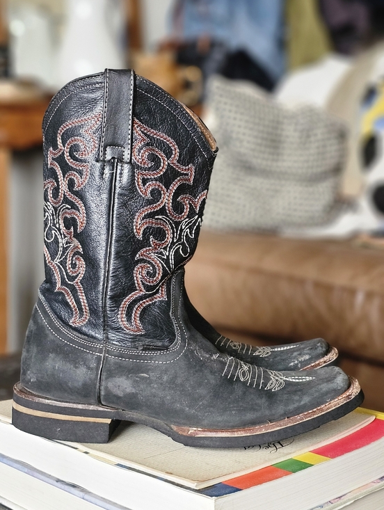 La Sierra Other - La Sierra Men's Nobuck Square Toe Rubber Sole Boot Black